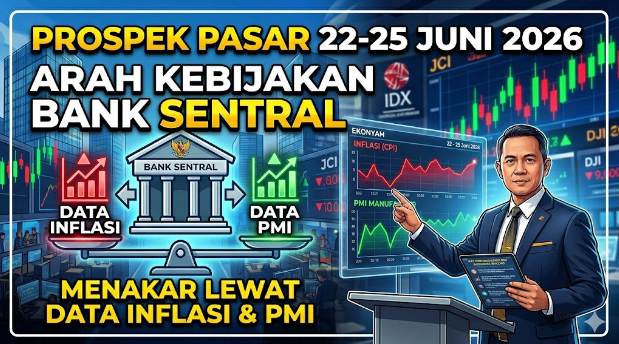 Prospek Pasar 22 – 25 Juni 2026: Menakar Arah Kebijakan Bank Sentral Lewat Data Inflasi dan PMI